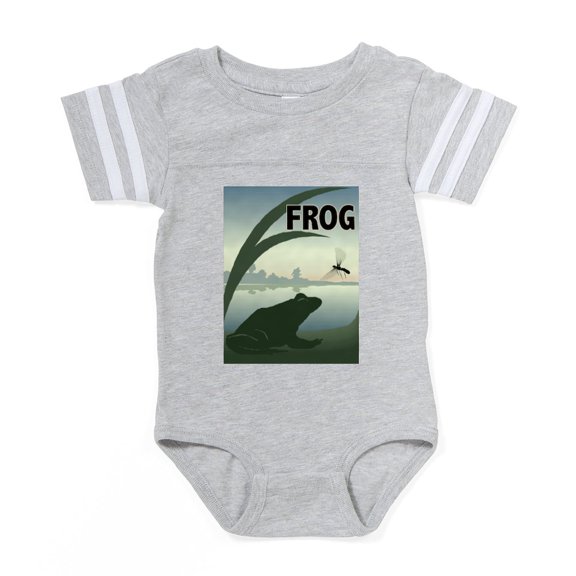 CafePress - Frog CROP Text - Cute Infant Baby Football Bodysuit