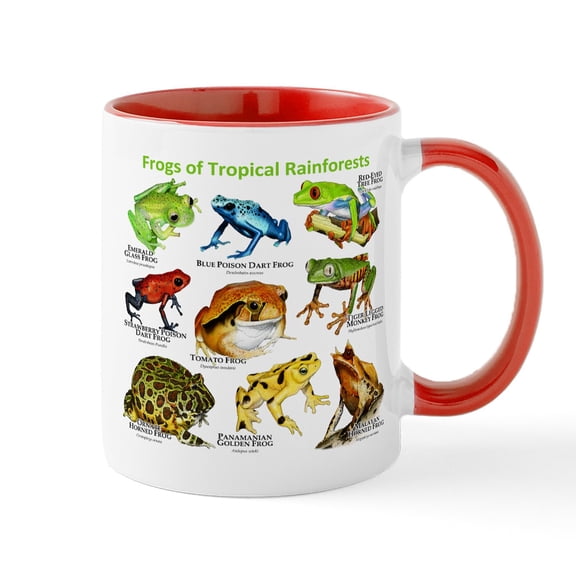 CafePress - Frogs Of The Tropical Rainforests Mug - 11 oz Ceramic Mug - Novelty Coffee Tea Cup