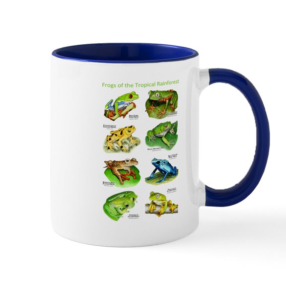 CafePress - Frogs Of The Tropical Rainforests Mug - 11 oz Ceramic Mug - Novelty Coffee Tea Cup