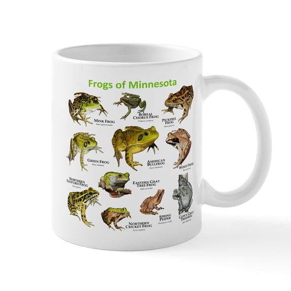 CafePress - Frogs Species Of Minnesota Mug - 11 oz Ceramic Mug - Novelty Coffee Tea Cup