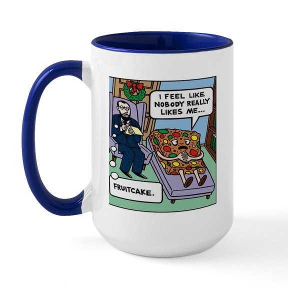 CafePress - Fruitcake Large Mug - 15 oz Ceramic Large White Novelty Mug