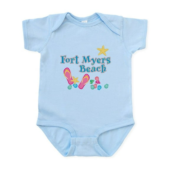 CafePress - Ft. Myers Beach Flip Flops Infant Bodysuit - Baby Light Bodysuit, Size Newborn - 24 Months