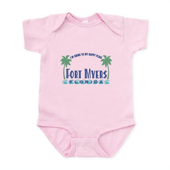 CafePress - Ft. Myers Happy Place Infant Bodysuit - Baby Light Bodysuit, Size Newborn - 24 Months