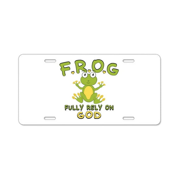 CafePress - Fully Rely On God - Aluminum License Plate, Front License Plate, Vanity Tag