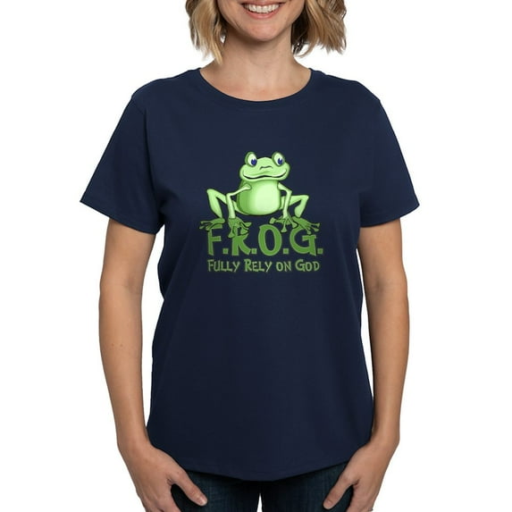 CafePress - Fully Rely On God Women's Dark T Shirt - Women's Traditional Fit Dark T-Shirt