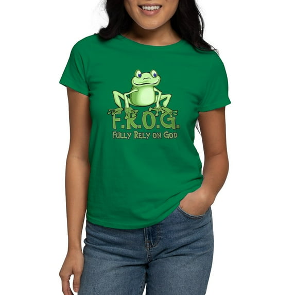 CafePress - Fully Rely On God Women's Dark T Shirt - Women's Traditional Fit Dark T-Shirt