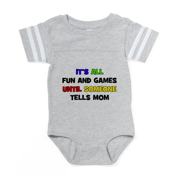 CafePress - Fun &Amp; Games Mom - Cute Infant Baby Football Bodysuit