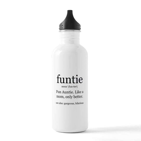 CafePress - Fun Auntie Definition Water Bottle - Stainless Steel Water Bottle, Sports Bottle, 1.0L