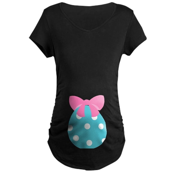 CafePress - Fun Easter Egg Pregnancy T Shirt - Maternity Dark T-Shirt