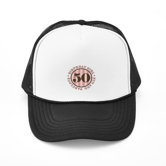 CafePress - Fun & Fabulous 50Th Birthday - Adjustable Unisex Printed Trucker Hat with Mesh Back