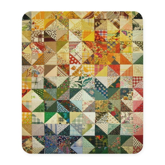 CafePress - Fun Patchwork Quilt Mousepad - Non-slip Rubber Mousepad, Gaming Mouse Pad