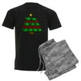 thumbnail image 1 of CafePress - Fun Turtle Christmas Tree Art Men's Dark Pajamas - Men's Dark Loose Fit Cotton Pajama Set, 1 of 7