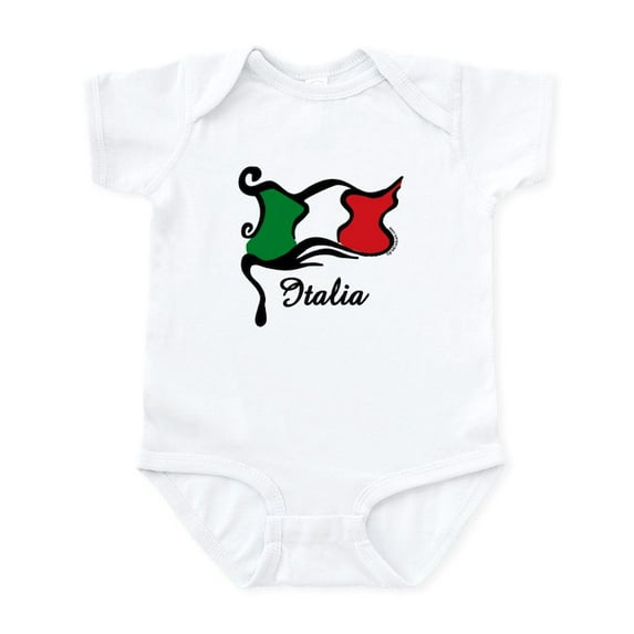 CafePress - Funky Italian Flag Infant Bodysuit - Baby Light Bodysuit, Size Newborn - 24 Months