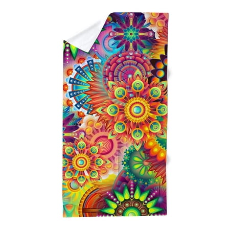 CafePress - Funky Retro Pattern Abstract - Large Beach Towel, Soft 30"x60" Towel with Unique Design