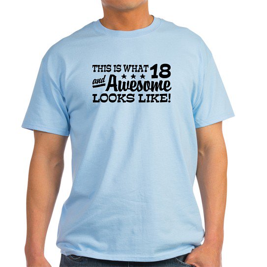 CafePress - Funny 18Th Birthday White T Shirt - Men's Classic Cotton T-Shirts
