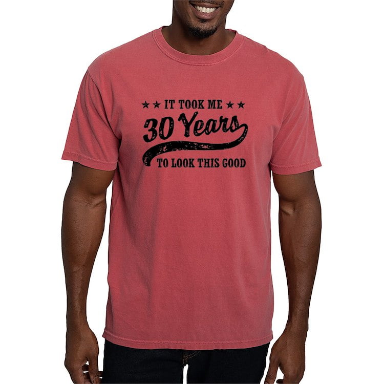 Cafepress Funny 30th Birthday T Shirt Mens Comfort Colors Shirt Adult Unisex Size Small Red