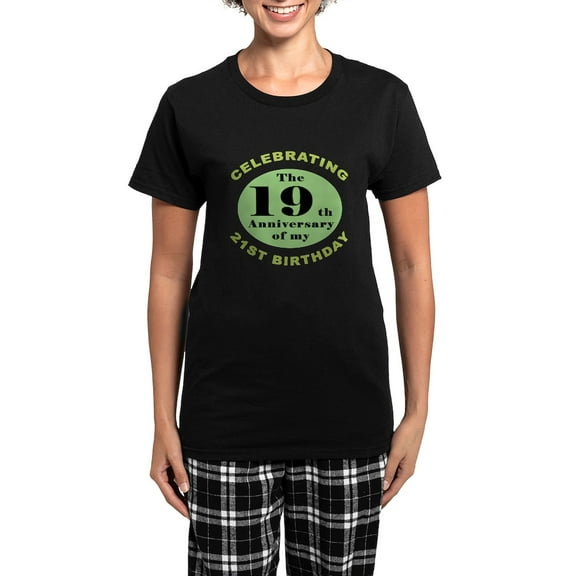 CafePress - Funny 40Th Birthday Women's Dark Pajamas - Women's Short Sleeve Print T-Shirt and Pants Dark Cotton Pajama Set