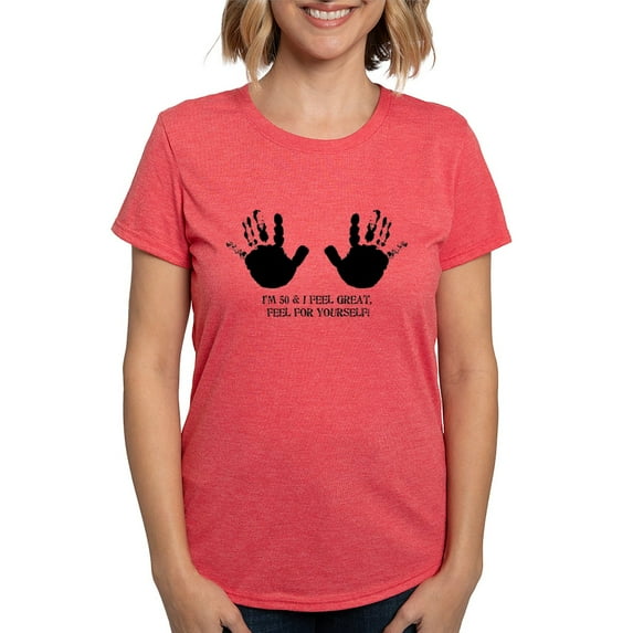 CafePress - Funny 50Th Birthday Hands T Shirt - Womens Tri-blend T-Shirt