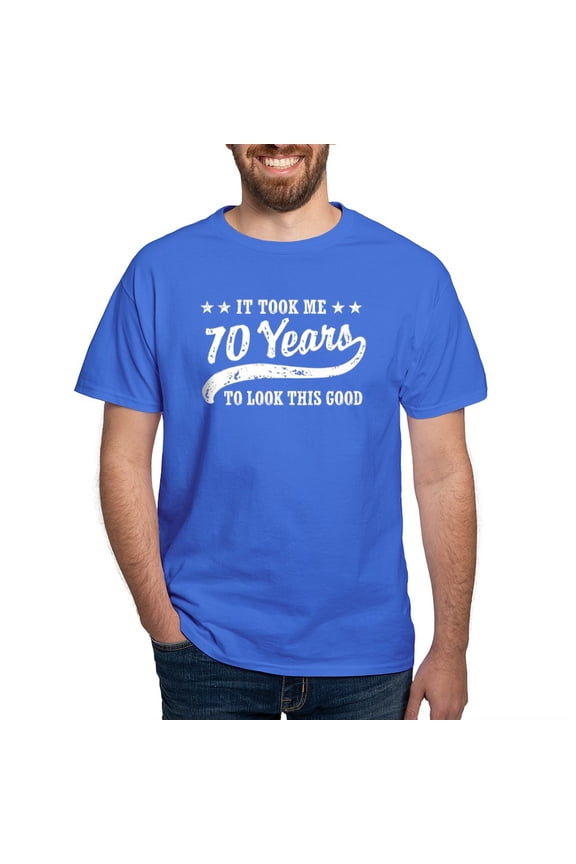 - Funny 70Th Birthday Dark T Shirt - Men's Classic Graphic Cotton T-Shirt