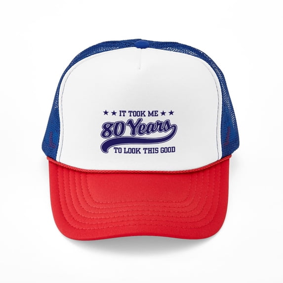 CafePress - Funny 80Th Birthday - Adjustable Unisex Printed Trucker Hat with Mesh Back