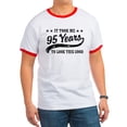 thumbnail image 1 of CafePress - Funny 95Th Birthday Ringer T - 100% Cotton Ringed T-Shirt, 1 of 4