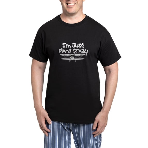 CafePress - Funny Airplane Men's Dark Pajamas - Men's Dark Loose Fit Cotton Pajama Set
