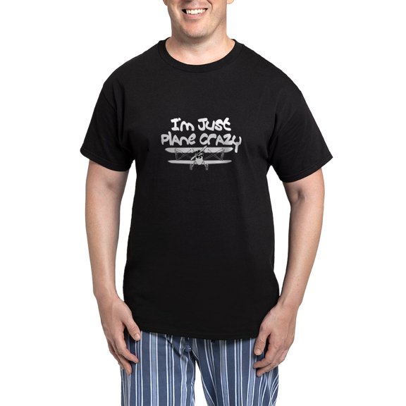 CafePress - Funny Airplane Men's Dark Pajamas - Men's Dark Loose Fit Cotton Pajama Set