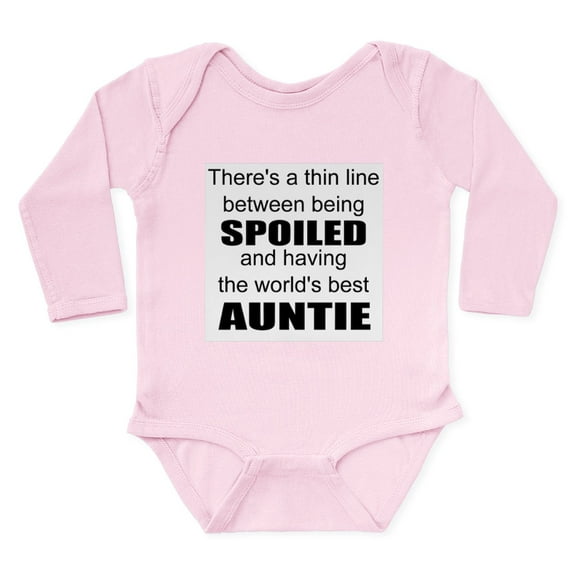 CafePress - Funny Auntie Body Suit - Long Sleeve Cotton Baby Bodysuit