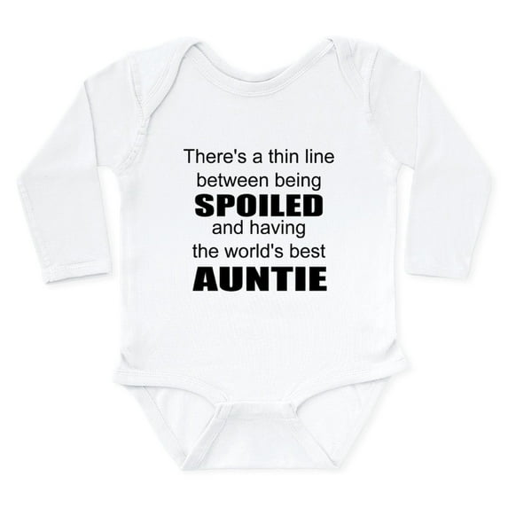 CafePress - Funny Auntie Body Suit - Long Sleeve Cotton Baby Bodysuit