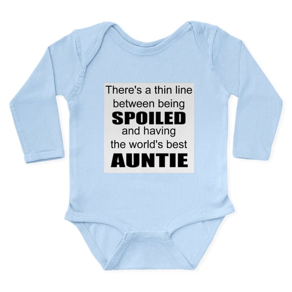CafePress - Funny Auntie Body Suit - Long Sleeve Cotton Baby Bodysuit