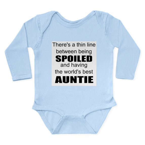 CafePress - Funny Auntie Body Suit - Long Sleeve Cotton Baby Bodysuit