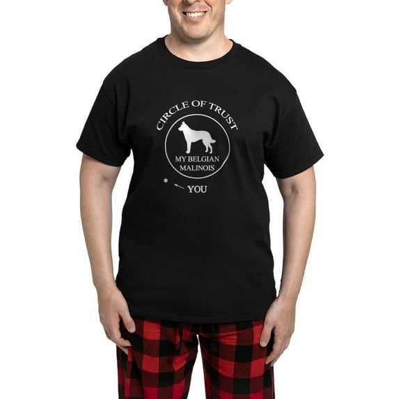 CafePress - Funny Belgian Malinois Dog Men's Dark Pajamas - Men's Dark Loose Fit Cotton Pajama Set