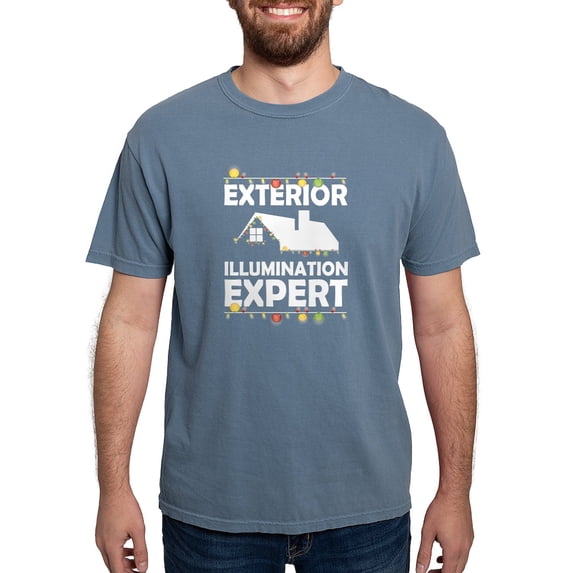 CafePress - Funny Christmas Lights Xmas Apparel T Shirt - Mens Comfort Colors Shirt