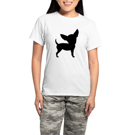 CafePress - Funny Cute Chihuahua Women's Light Pajamas - Women's Short Sleeve Print T-Shirt and Pants Light Cotton Pajama Set