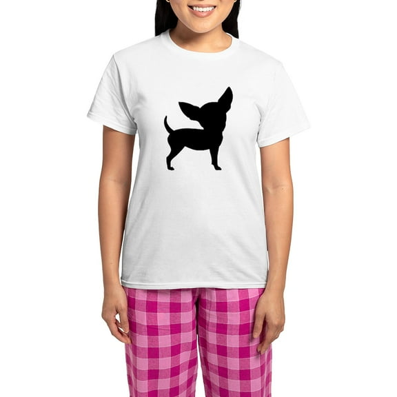 CafePress - Funny Cute Chihuahua Women's Light Pajamas - Women's Short Sleeve Print T-Shirt and Pants Light Cotton Pajama Set