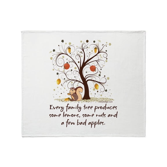 CafePress - Funny Family Tree Saying Design Throw Blanket - Soft Fleece Throw Blanket, 50"x60" for All Ages