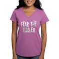 thumbnail image 1 of CafePress - Funny Fiddle Women's V Neck Dark T Shirt - Women's V-Neck Dark T-Shirt, 1 of 4