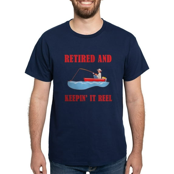 CafePress - Funny Fishing Retirement Light T Shirt - Men's Classic Graphic Cotton T-Shirt