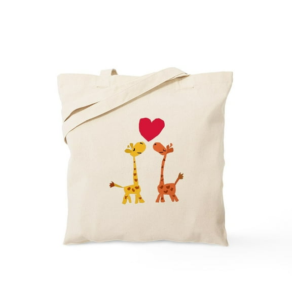 CafePress - Funny Giraffe Love Tote Bag - Unisex Canvas Tote Bag, Beige, 1-Piece