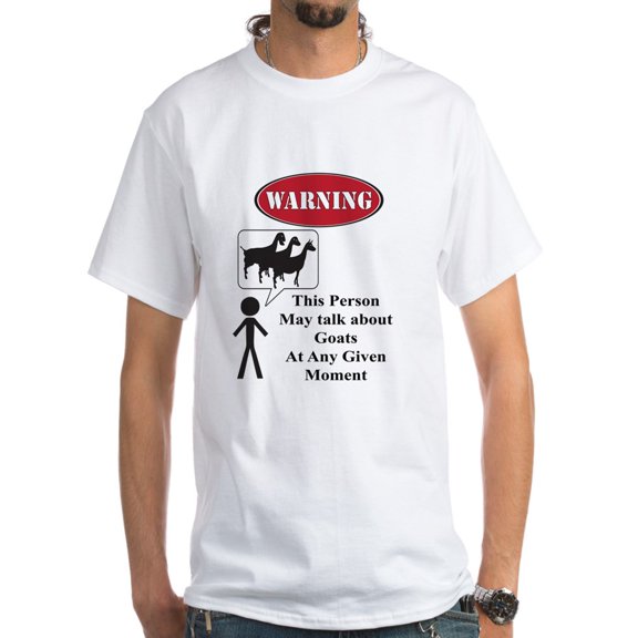 CafePress - Funny Goat Warning T-Shirt - Men's Classic T-Shirts
