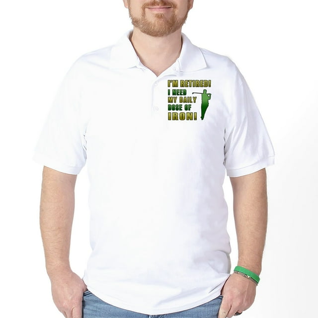 CafePress - Funny Golfing Retirement Golf Shirt - Golf Shirt, Pique Knit Golf Polo