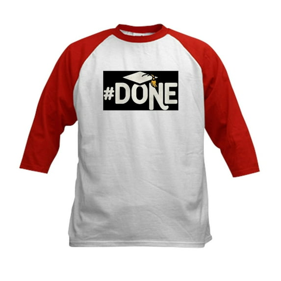 CafePress - Funny Graduation Kids Baseball T Shirt - Kids Cotton Baseball Jersey, 3/4 Sleeve Shirt