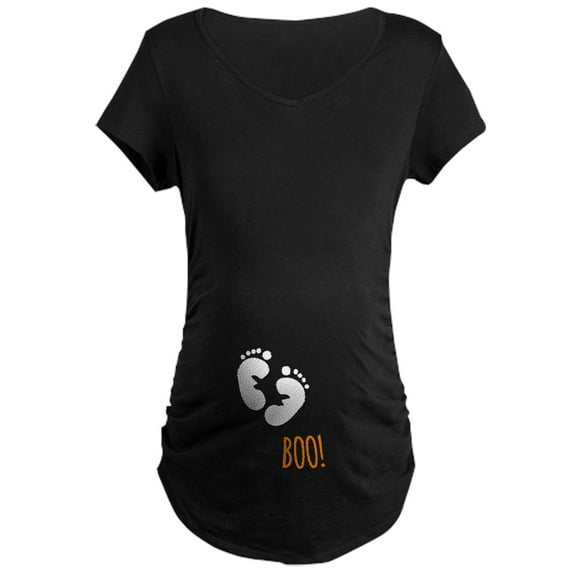 CafePress - Funny Halloween Maternity T Shirt Boo - Maternity Dark T-Shirt
