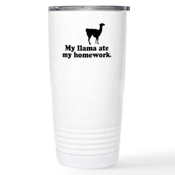 CafePress - Funny Llama Stainless Steel Travel Mug - Insulated Stainless Steel Travel Tumbler 20 oz.