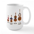 thumbnail image 1 of CafePress - Funny Orchestra String Instruments 15 Oz Ceramic L - 15 oz Ceramic Large White Novelty Mug, 1 of 6