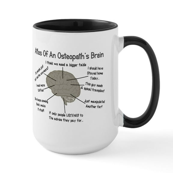 CafePress - Funny Osteopathic Physician Mugs - 15 oz Ceramic Large White Novelty Mug