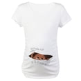 thumbnail image 1 of CafePress - Funny Peeking Out Baby June Maternity T Shirt - Cotton Maternity T-shirt, Cute & Funny Pregnancy Tee, 1 of 4