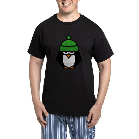 CafePress - Funny Penguin Cartoon Pajamas - Men's Dark Loose Fit Cotton Pajama Set