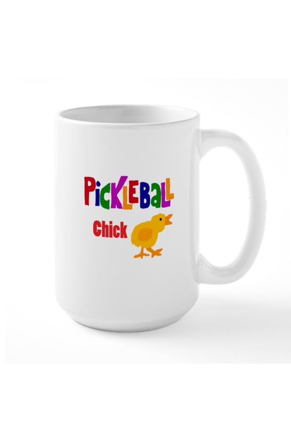 - Funny Pickleball Chick Large Mug - 15 oz Ceramic Large White Novelty Mug