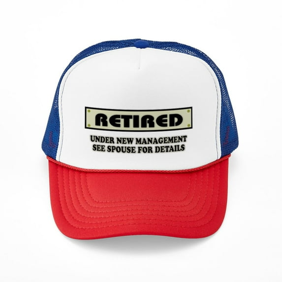 CafePress - Funny Retirement Gift, Retired, Under - Trucker Hat - Polyester Foam Front and Nylon Mesh Weave Back